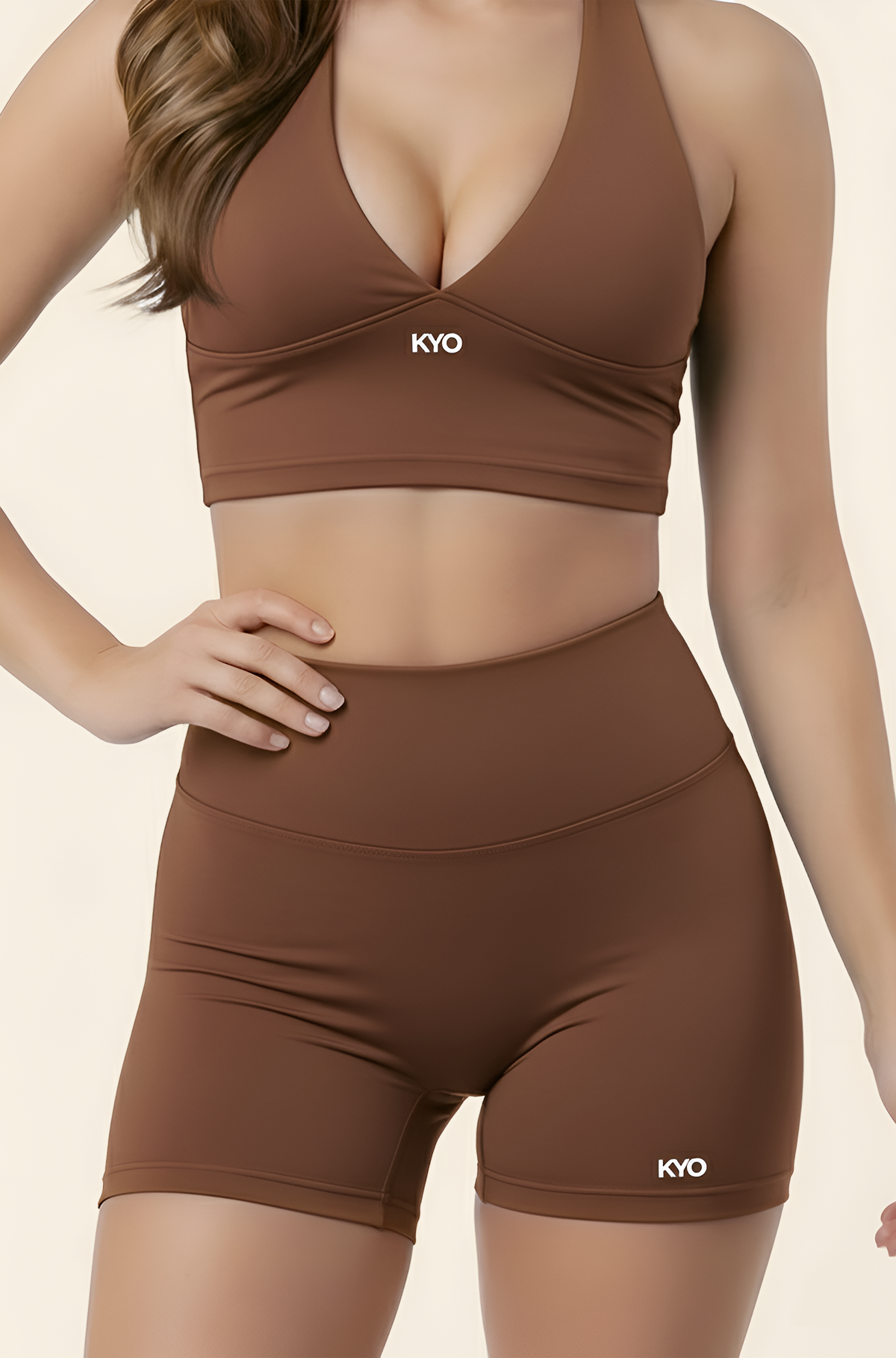 Uzume Scrunch Shorts Brown