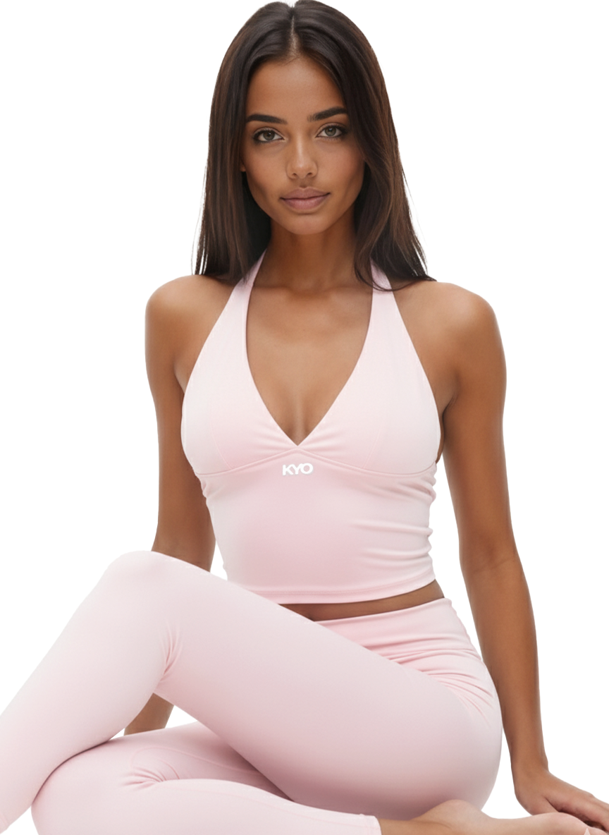 Uzume Neck Holder Tank Top Baby Pink