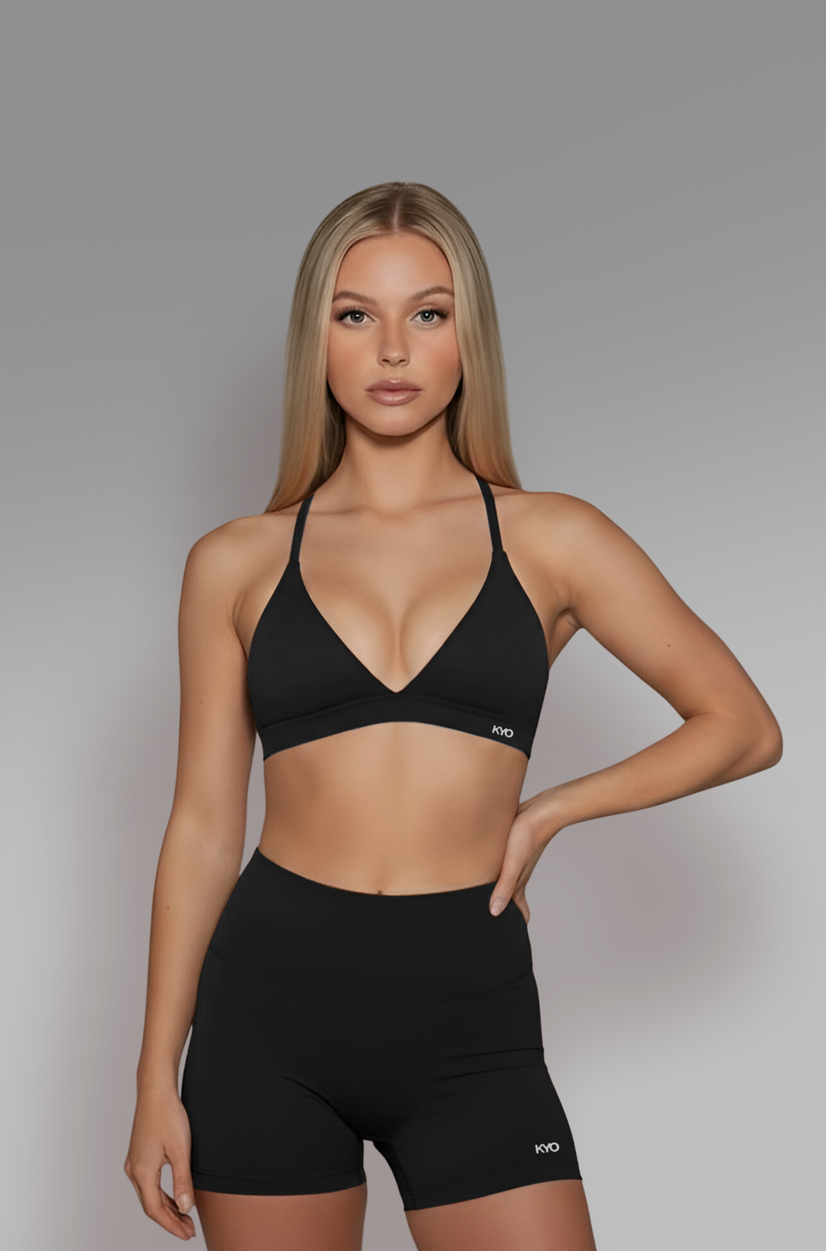 Uzume Crop Bra Black