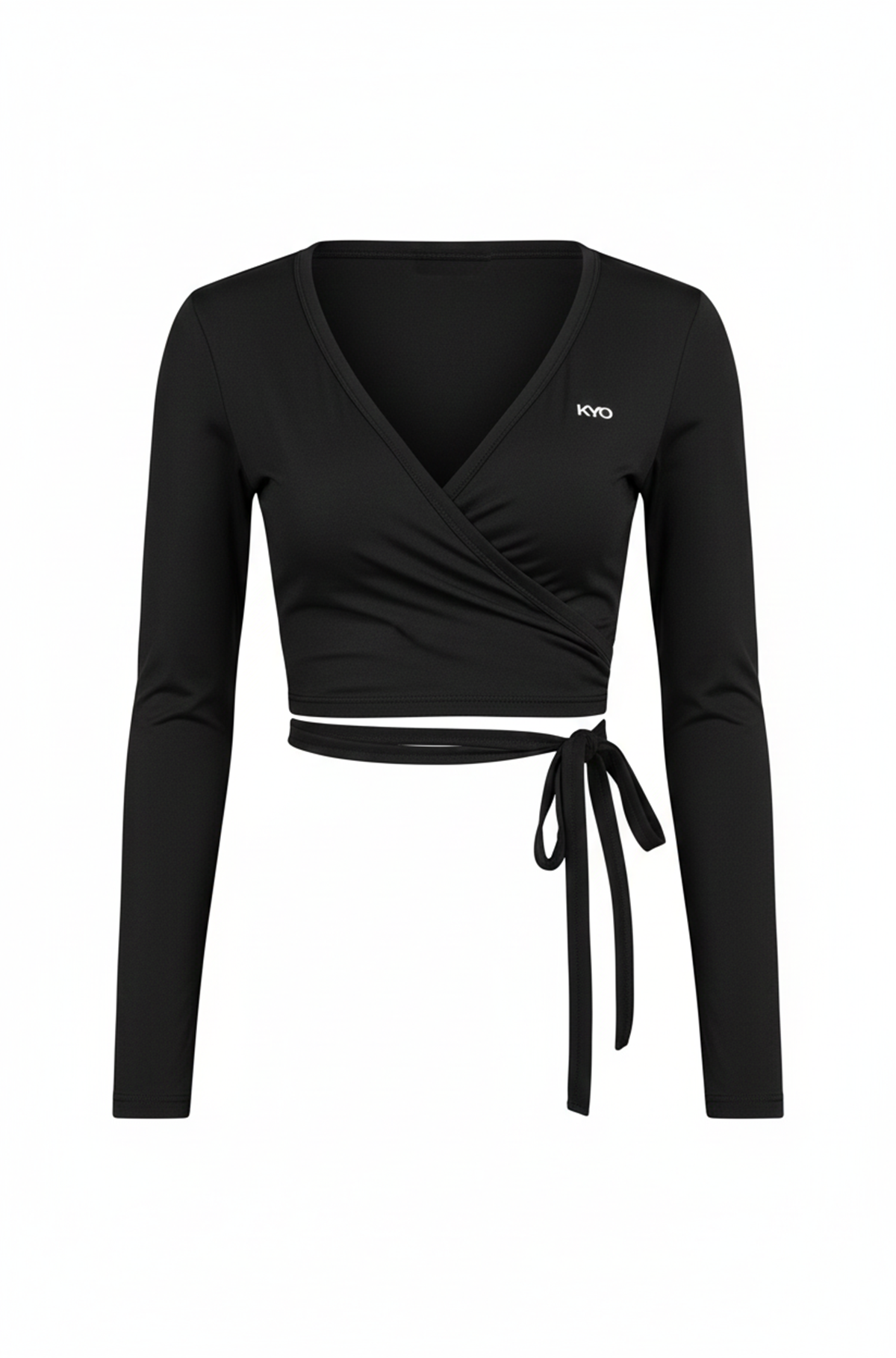 Uzume Ballet Wrap Top Black