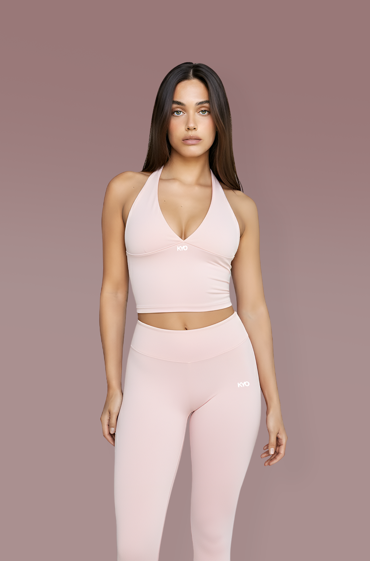 Uzume Neck Holder Tank Top Baby Pink