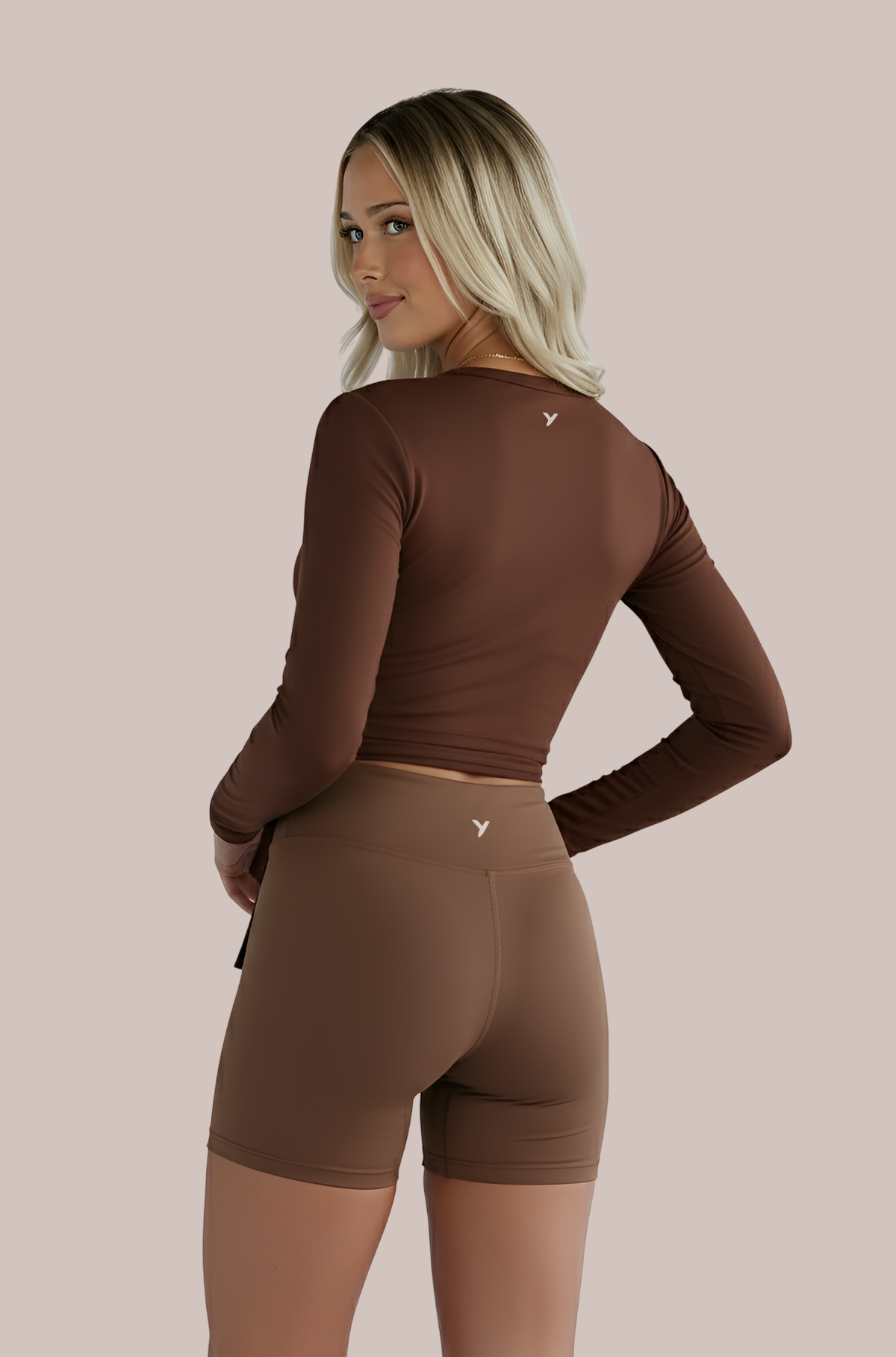 Uzume Ballet Wrap Top Brown