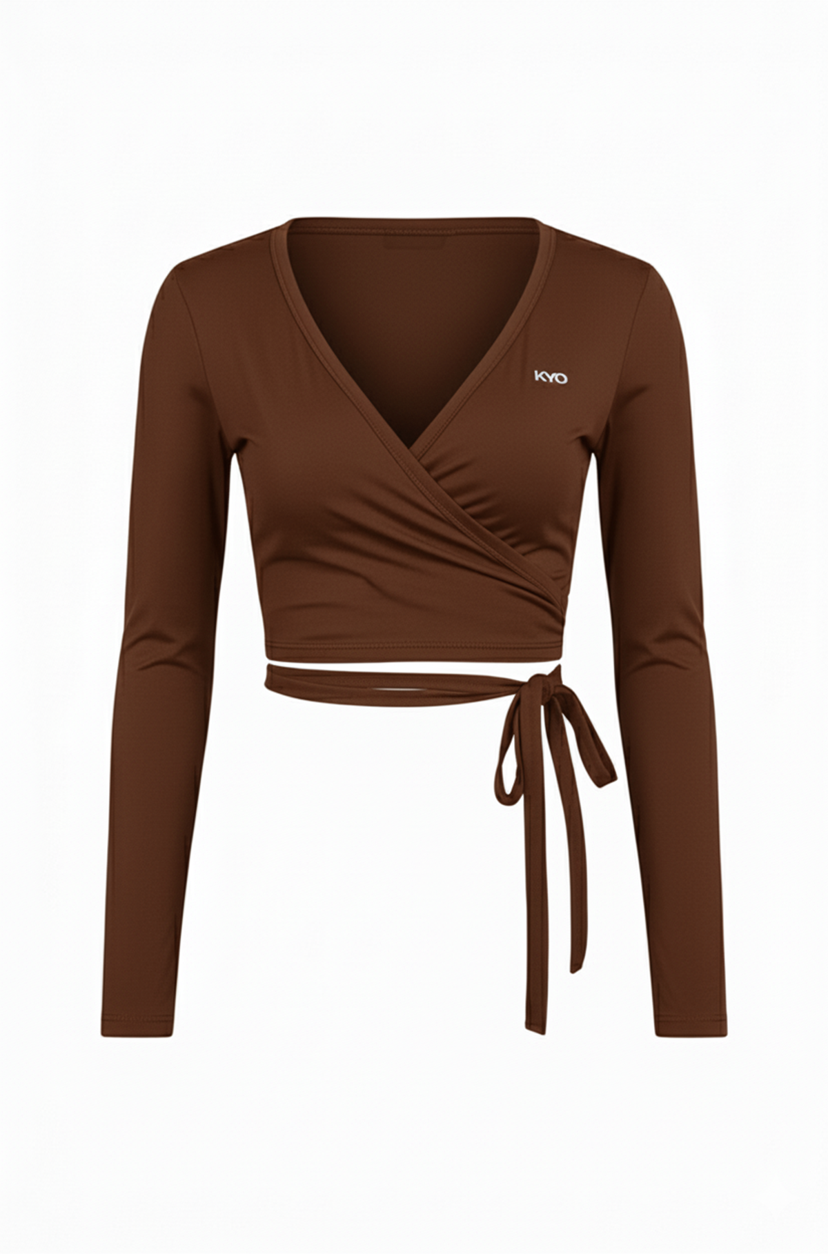 Uzume Ballet Wrap Top Brown