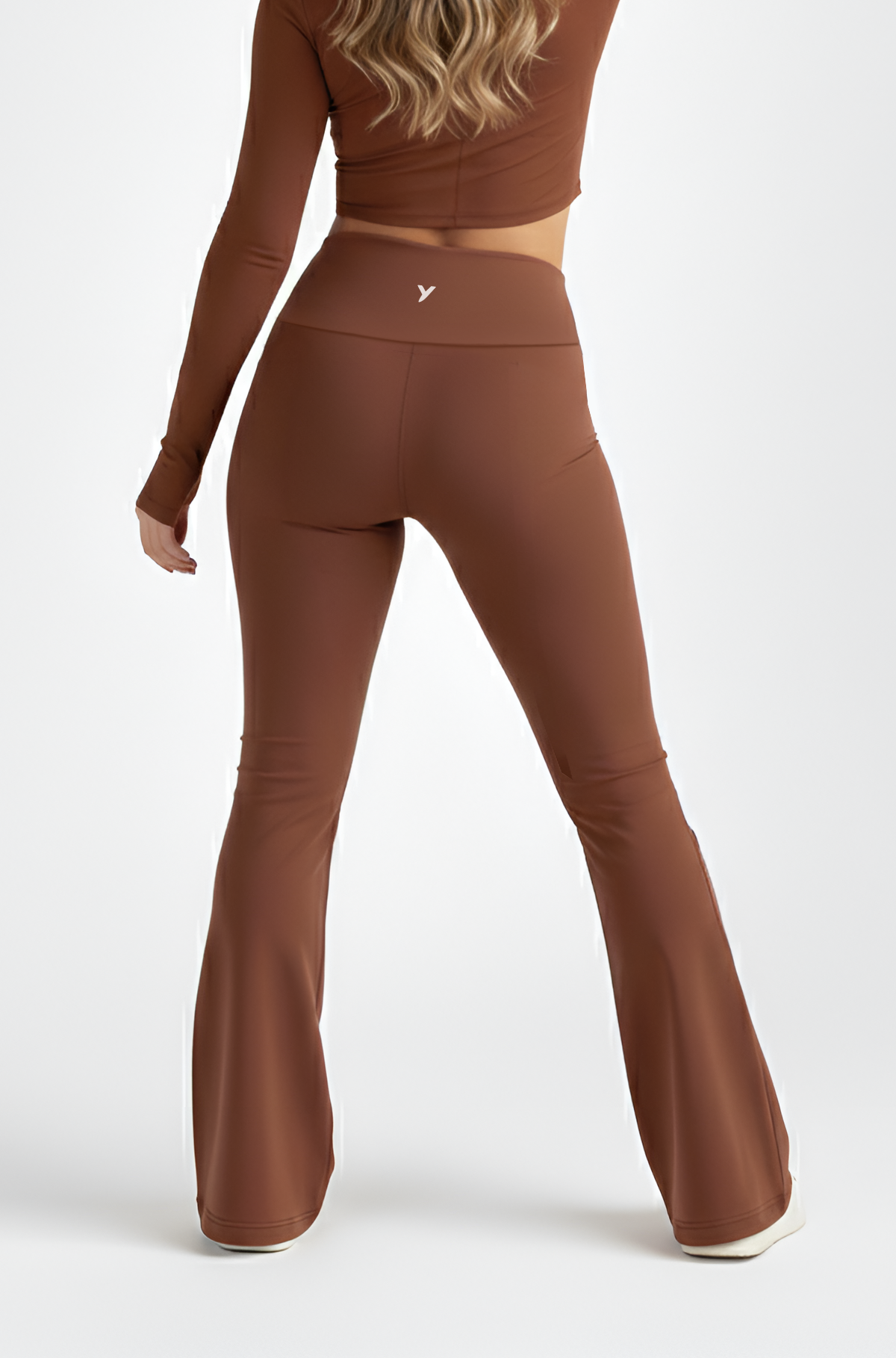 Uzume Jersey Flare Pants Brown