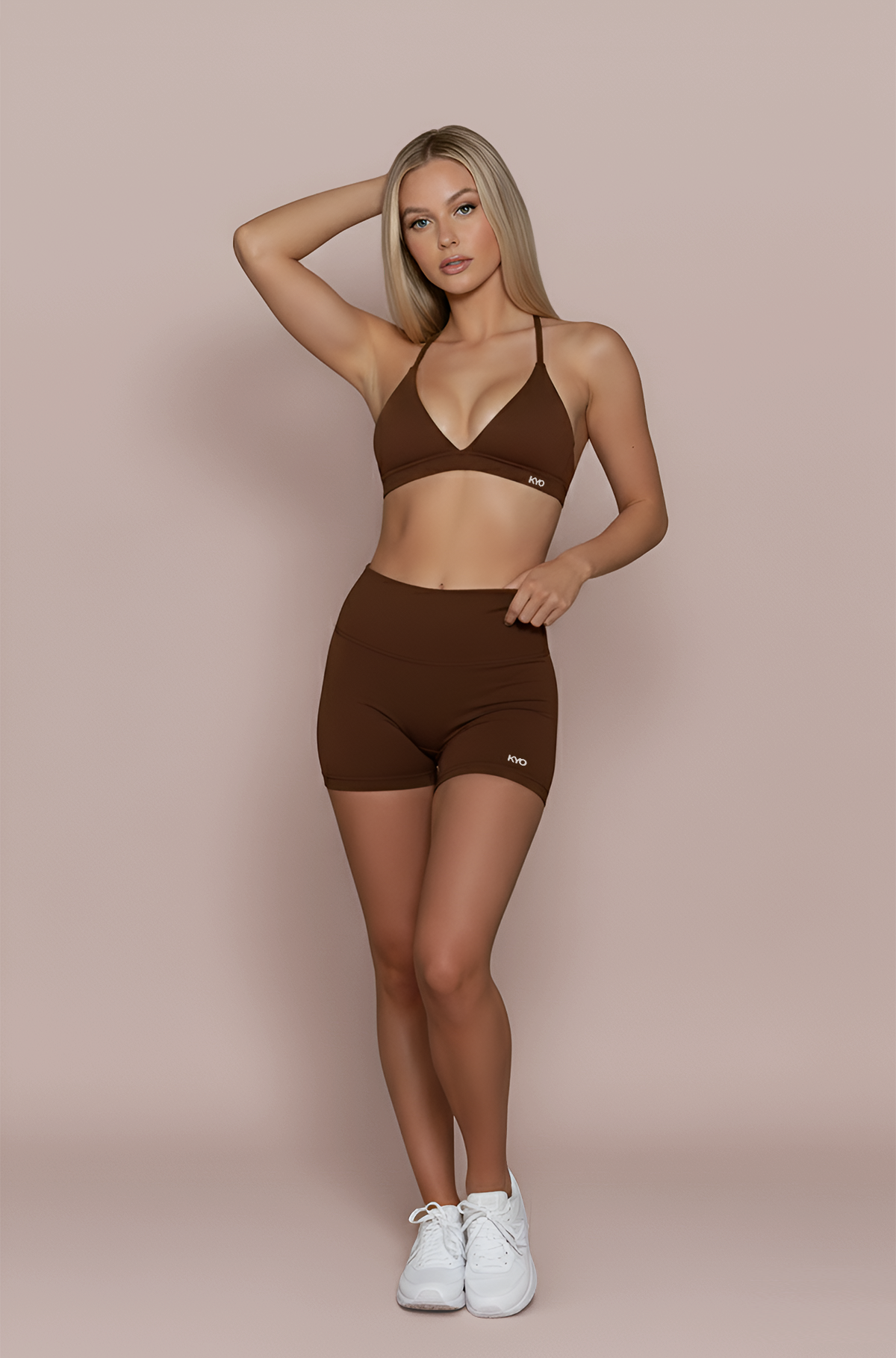 Uzume Crop Bra Brown