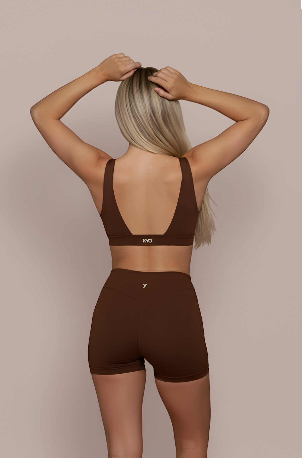 Uzume Crop Bra Brown