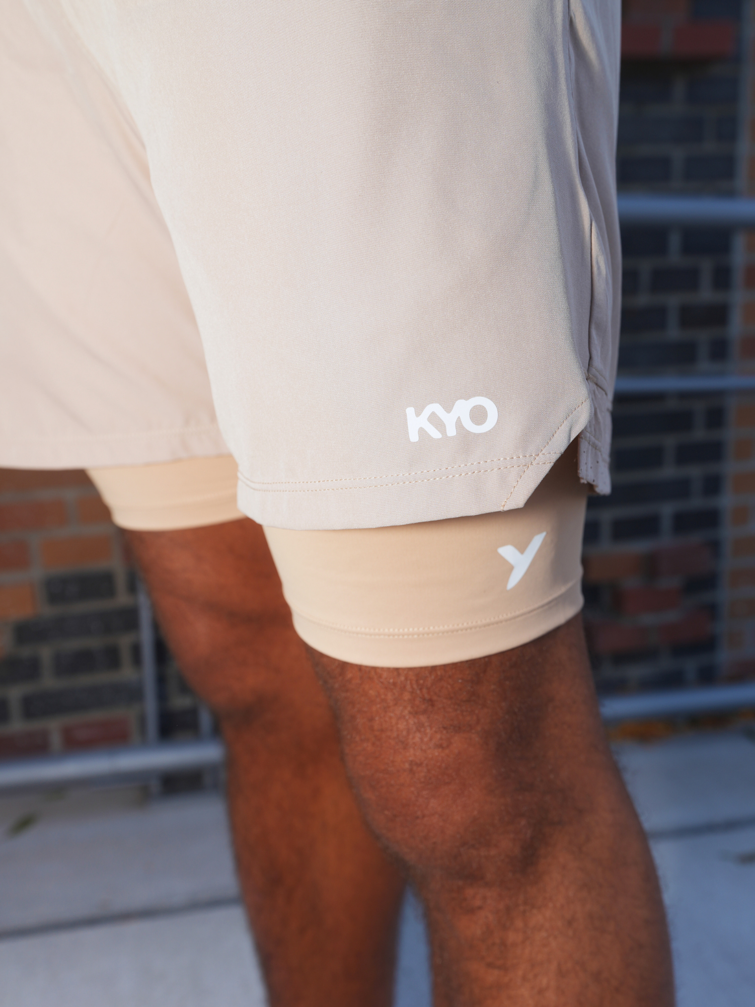 Enma 2 In 1 Shorts Beige