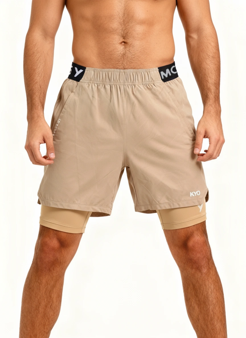 Enma 2 In 1 Shorts Beige