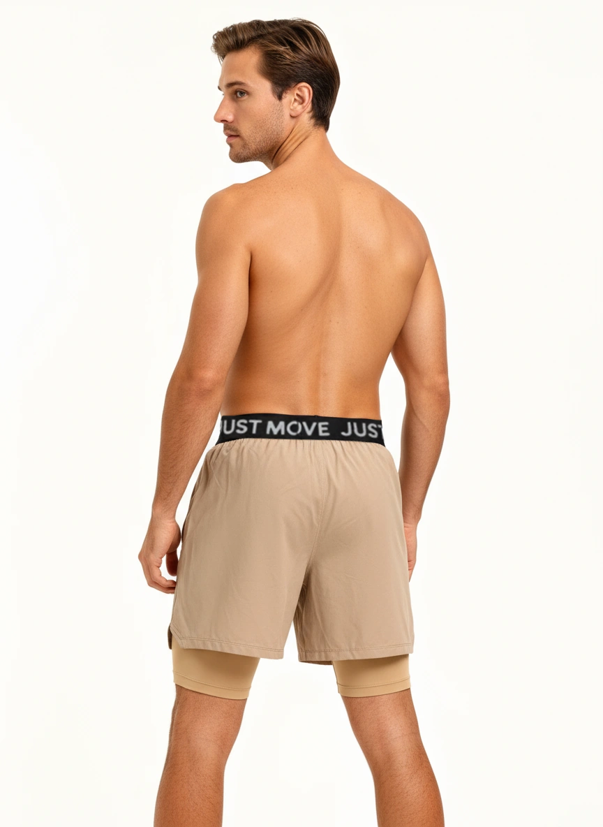 Enma 2 In 1 Shorts Beige