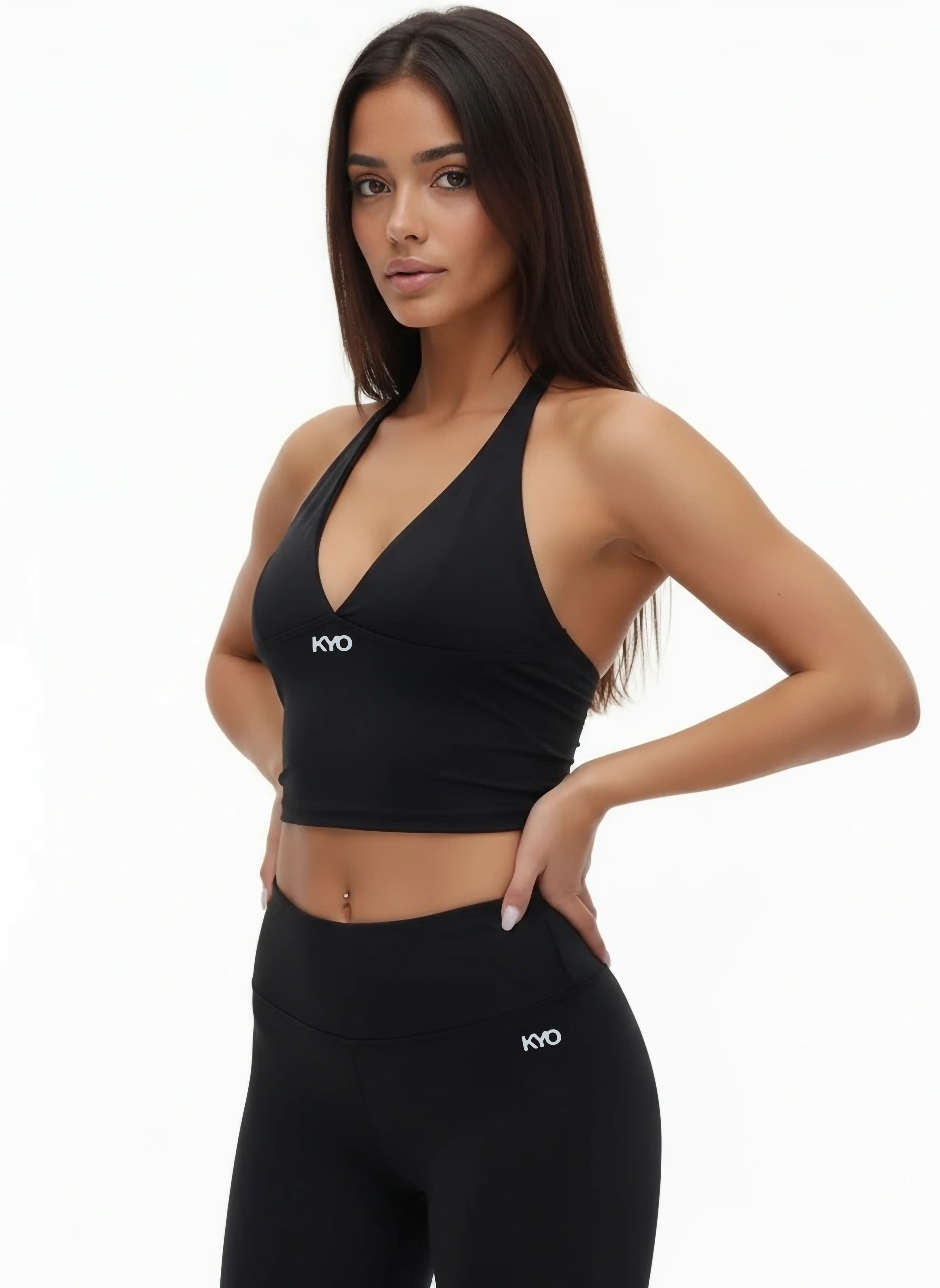 Uzume Neck Holder Tank Top Black