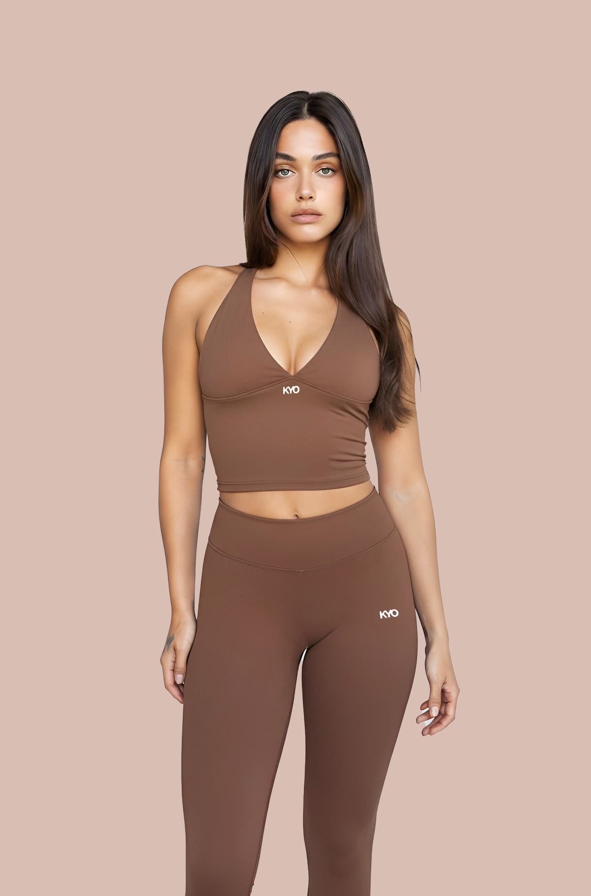 Uzume Neck Holder Tank Top Brown