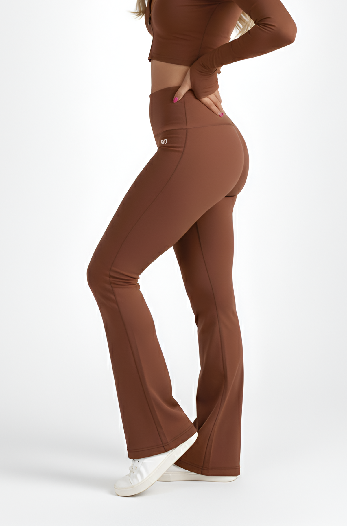Uzume Jersey Flare Pants Brown