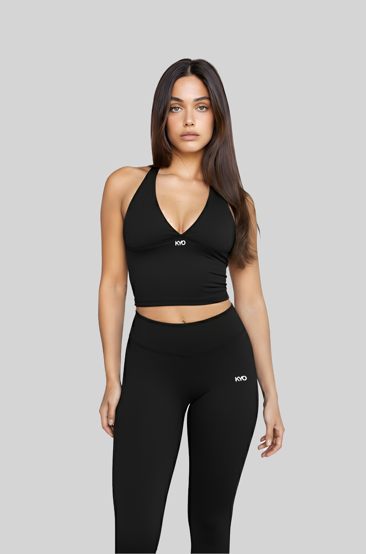 Uzume Neck Holder Tank Top Black