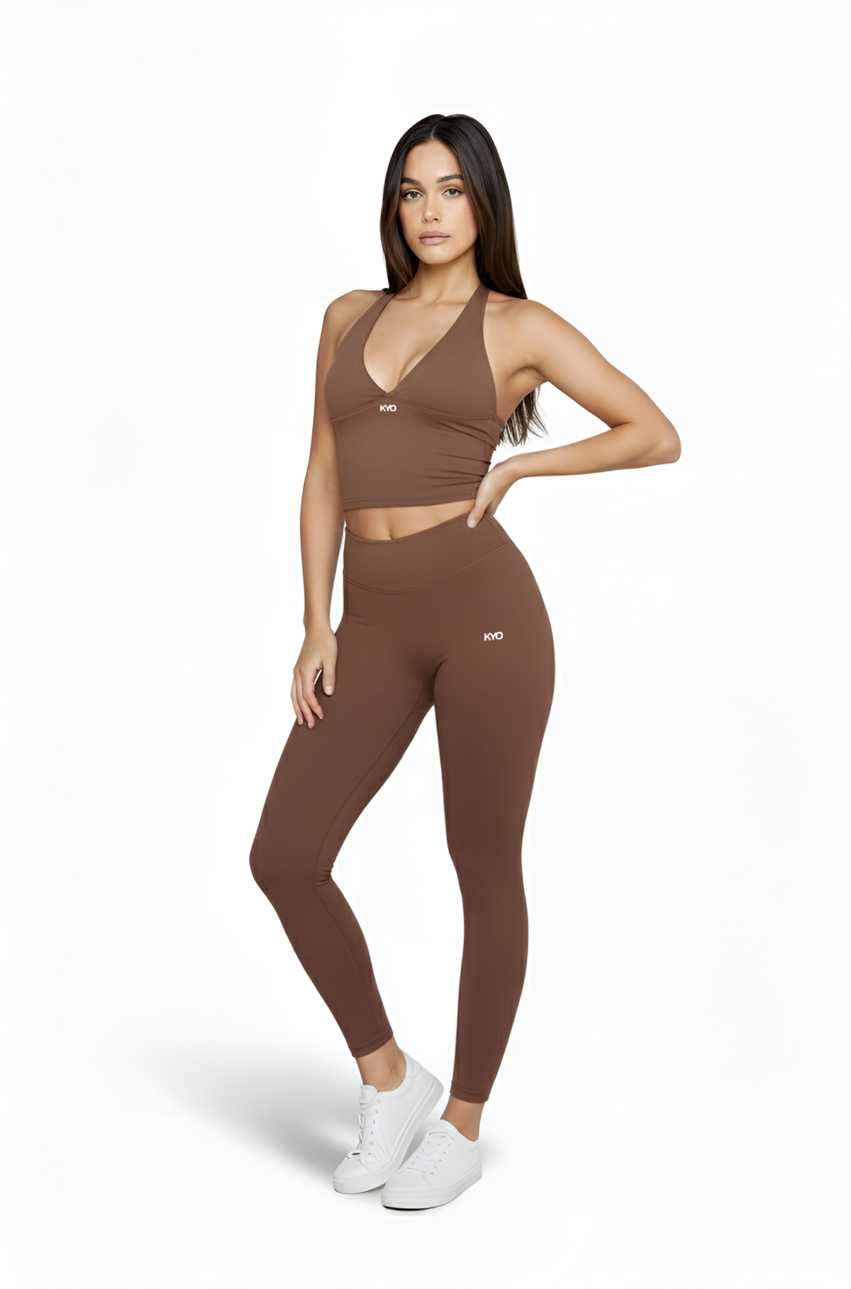 Uzume Scrunch Leggings Long Brown