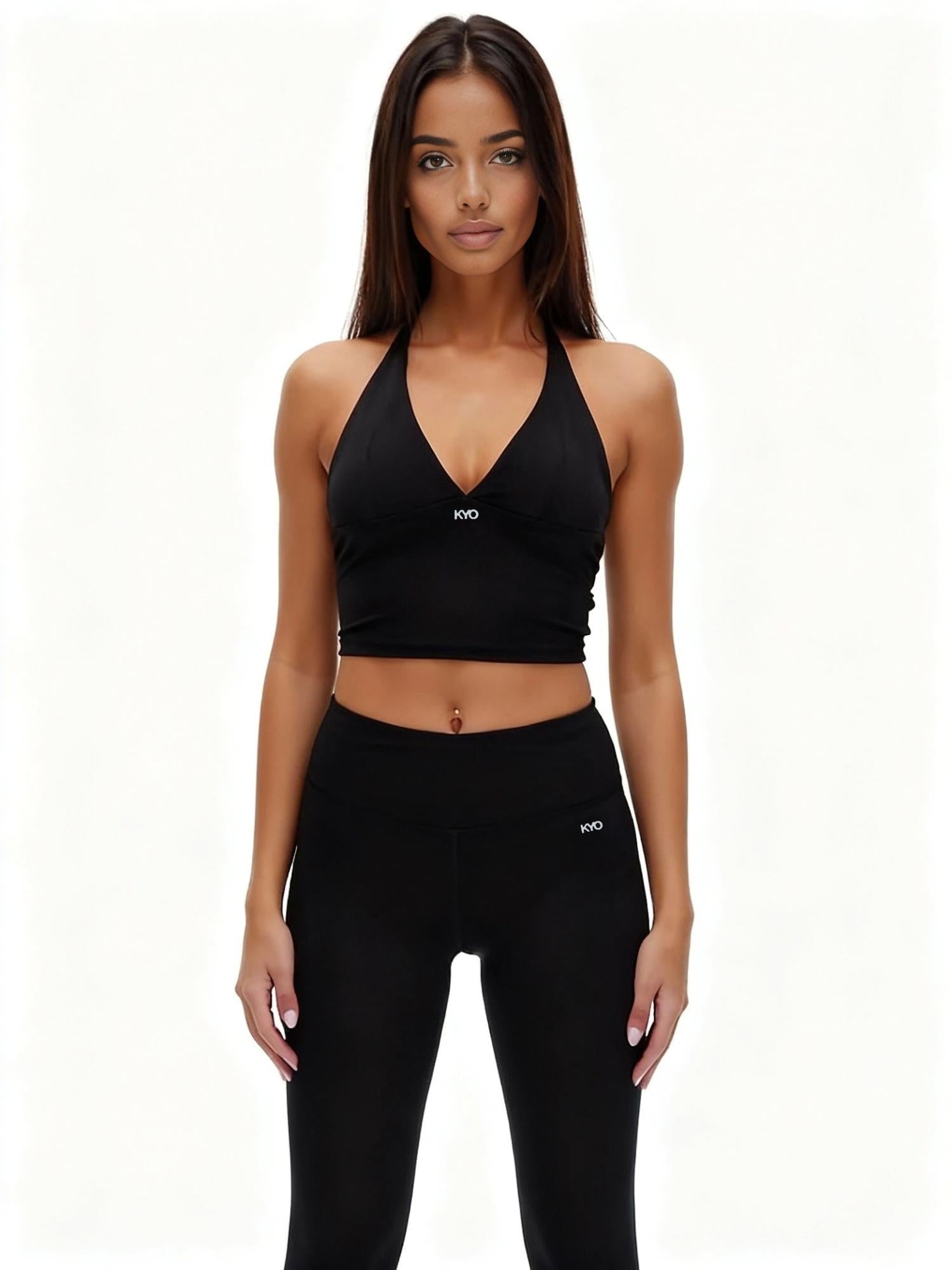 Uzume Neck Holder Tank Top Black